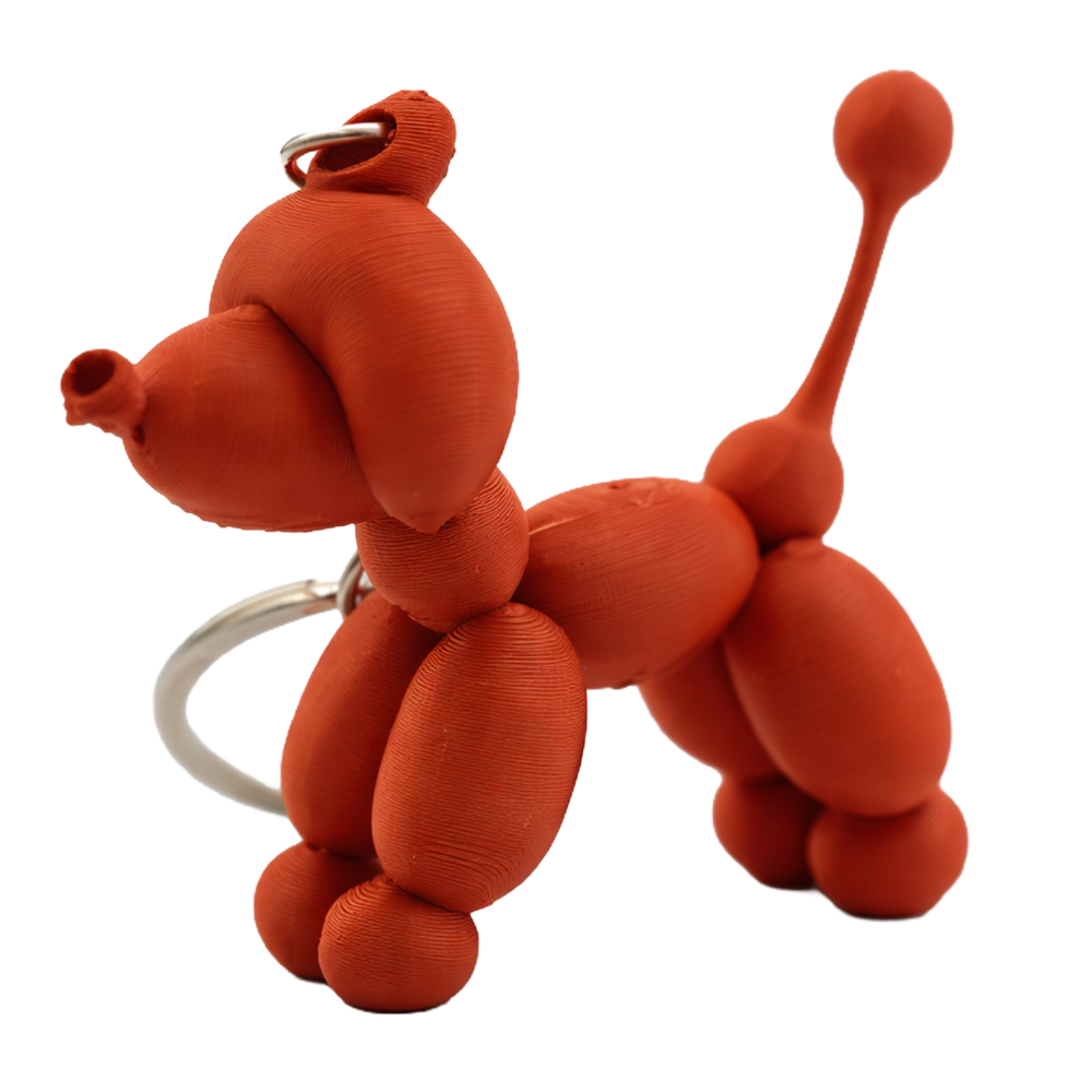Poedel ballon hond sleutelhanger PLA