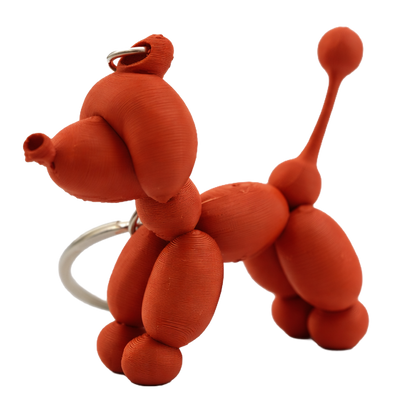 Poedel ballon hond sleutelhanger PLA