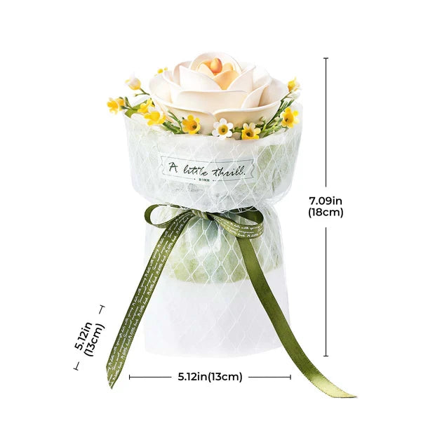 Robotime 3D puzzel White Camellia 13x13x18 cm kunststof
