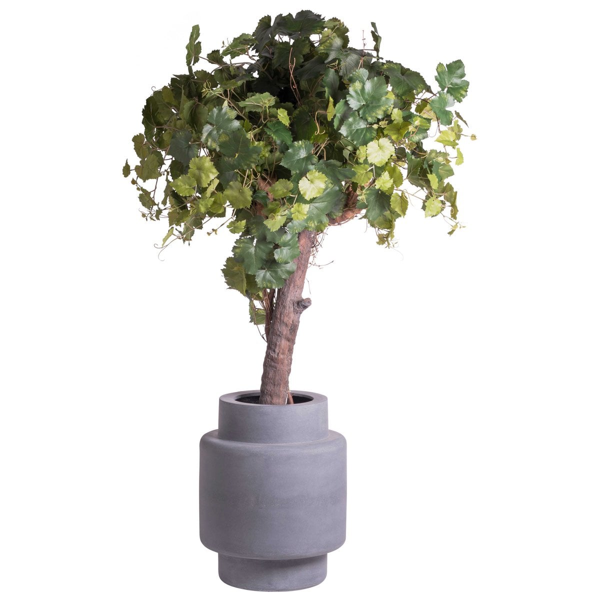 Plantenpot fiberstone grijs