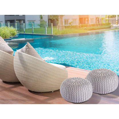 Pouf buiten Ø55x37 cm gerecycled plastic