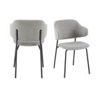 Fauteuil set 2 stuks lichtgrijs bouclé