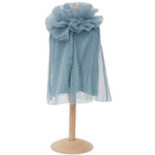 Poppen cape blauw 45 cm tule