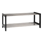 Schoenenrek 78x34x32 cm zwart populier staal