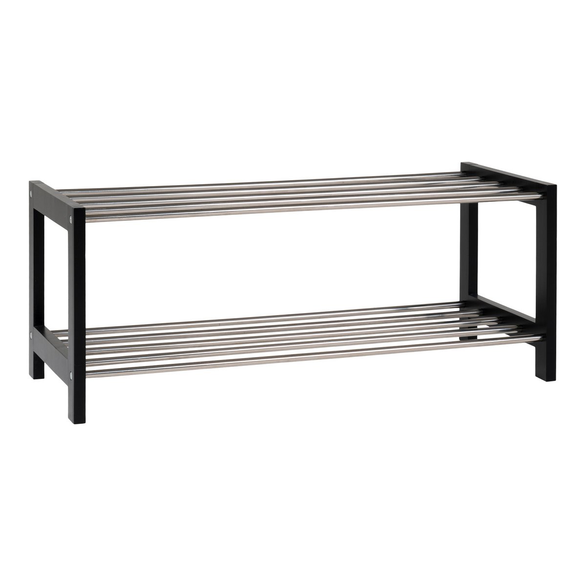 Schoenenrek 78x34x32 cm zwart populier staal