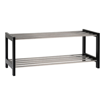 Schoenenrek 78x34x32 cm zwart populier staal