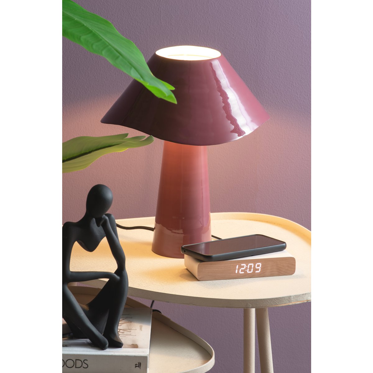 Tafellamp Ameno rood 28x33 cm ijzer