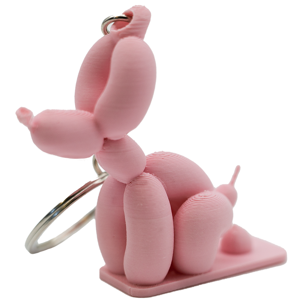 Sleutelhanger ballon hond poepend PLA