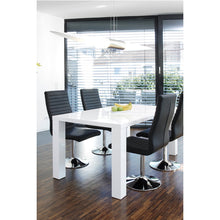 Eetgroep 6 personen 160x90x76 cm wit hoogglans