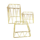 Gold Square Buffet Risers Set of Three Displays