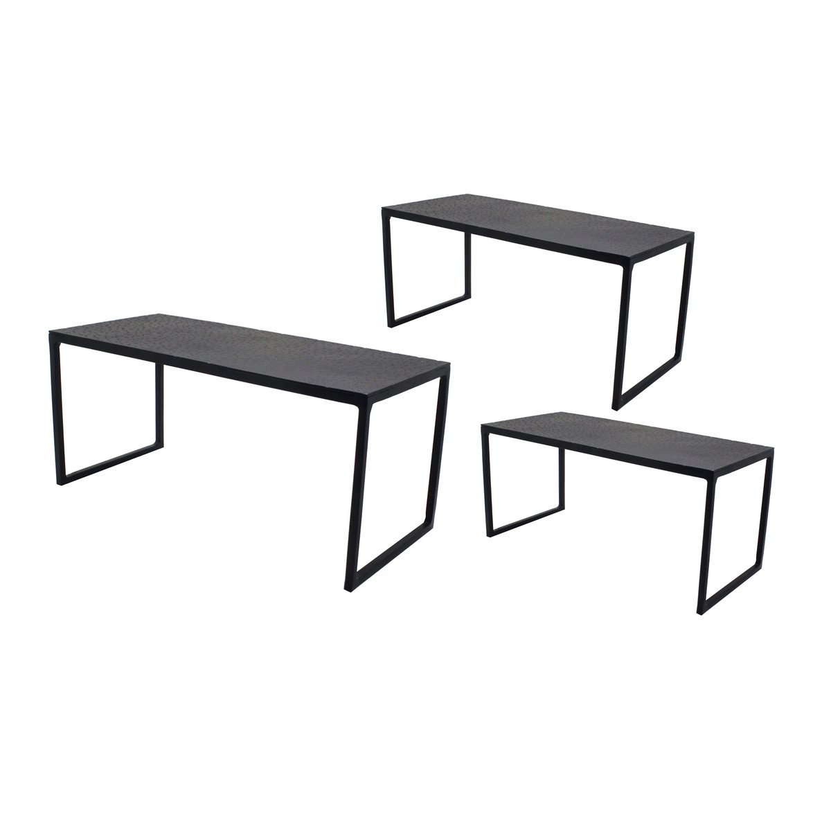 Buffetstandset 3 stuks rechthoekig