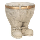 Bloempot broek Ø 15x17 cm grijs steen