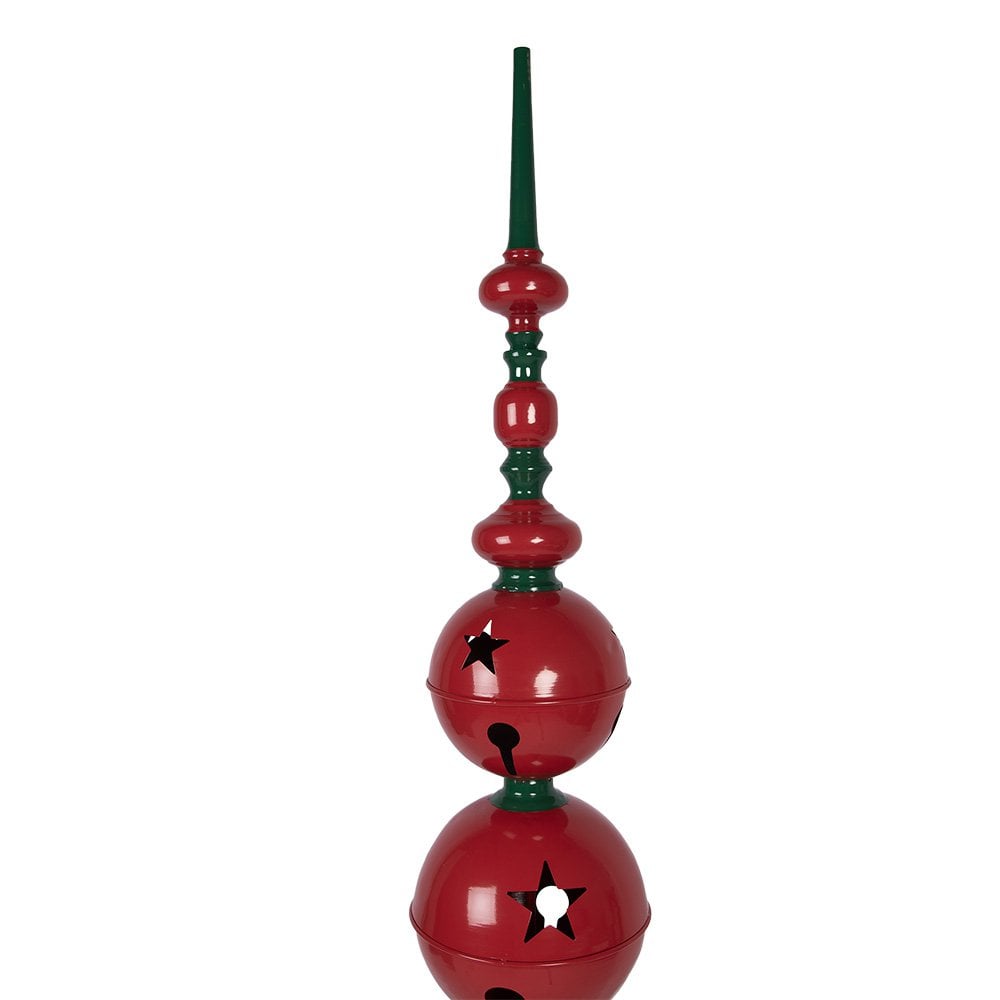 Kerstdecoratie Beeld Ø 31x179 cm Rood Groen Metaal