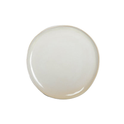 Serviesplaat 27 cm keramiek gebroken wit