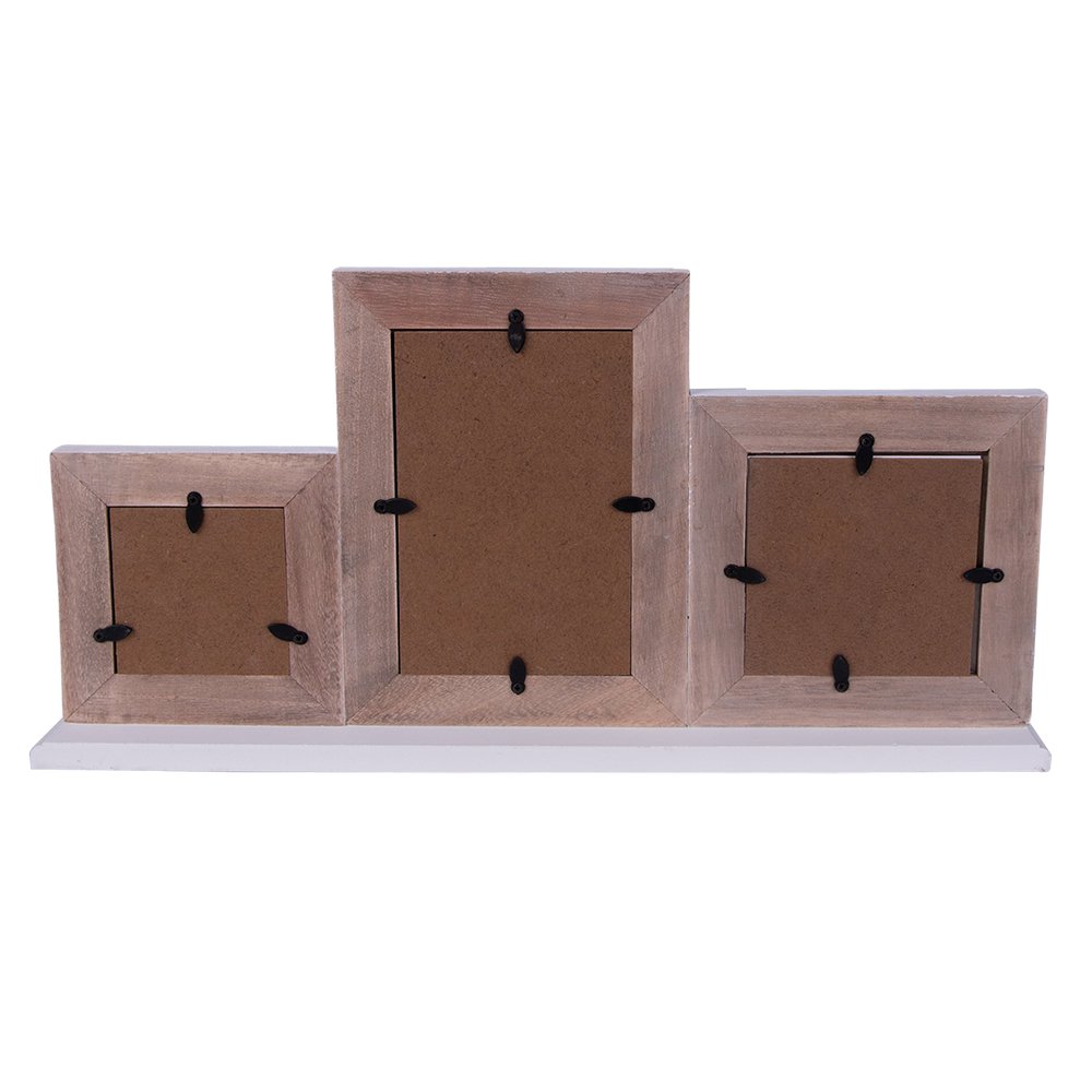 Fotolijst 10x15 cm bruin wit hout
