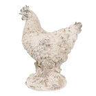 Kip beeld 26 cm beige polyresin