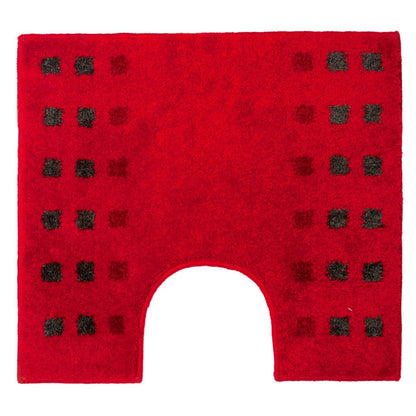 Toiletmat 55x60 cm rood