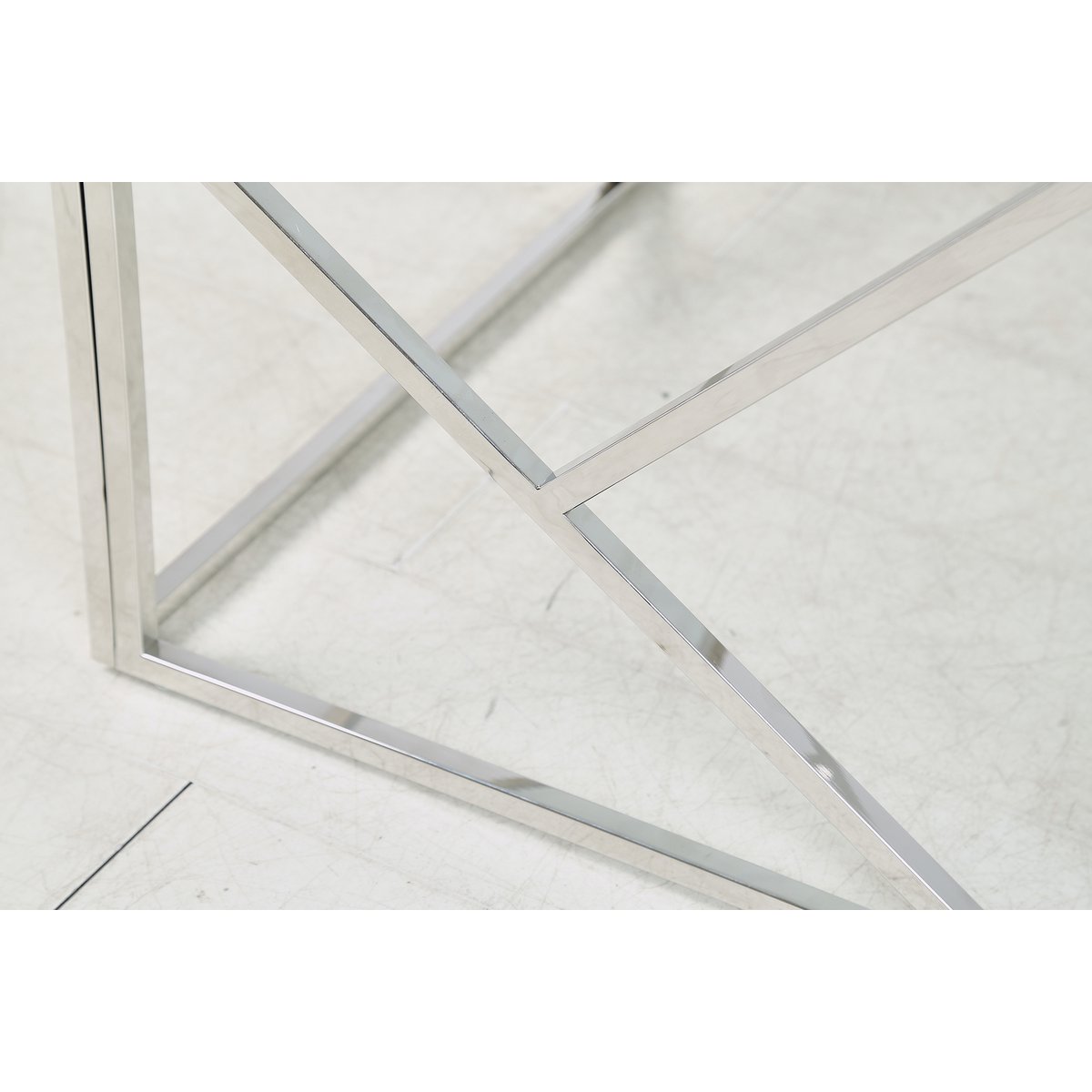 Salontafel 120x60 cm glas zilver