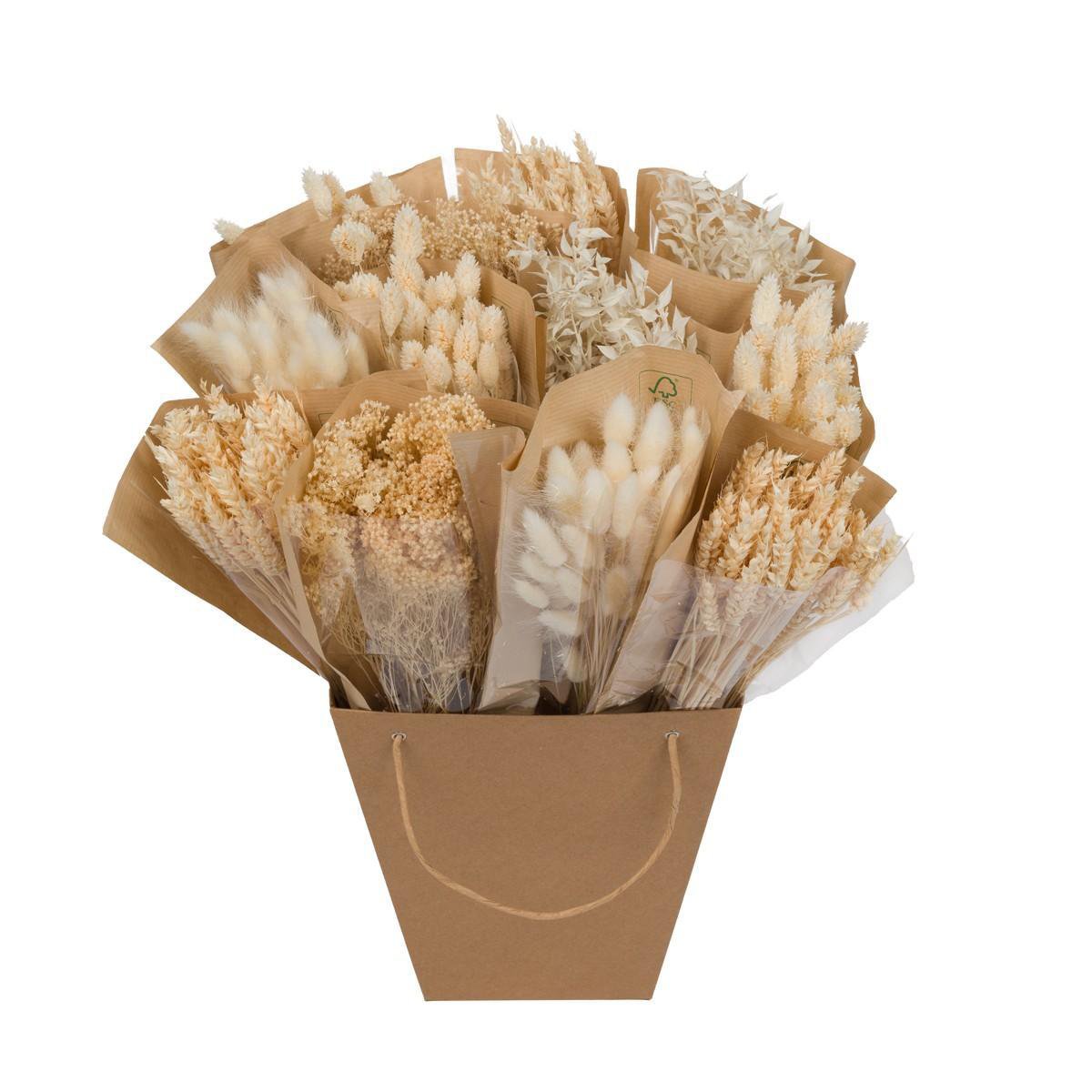 Droogbloemen 50 cm wit