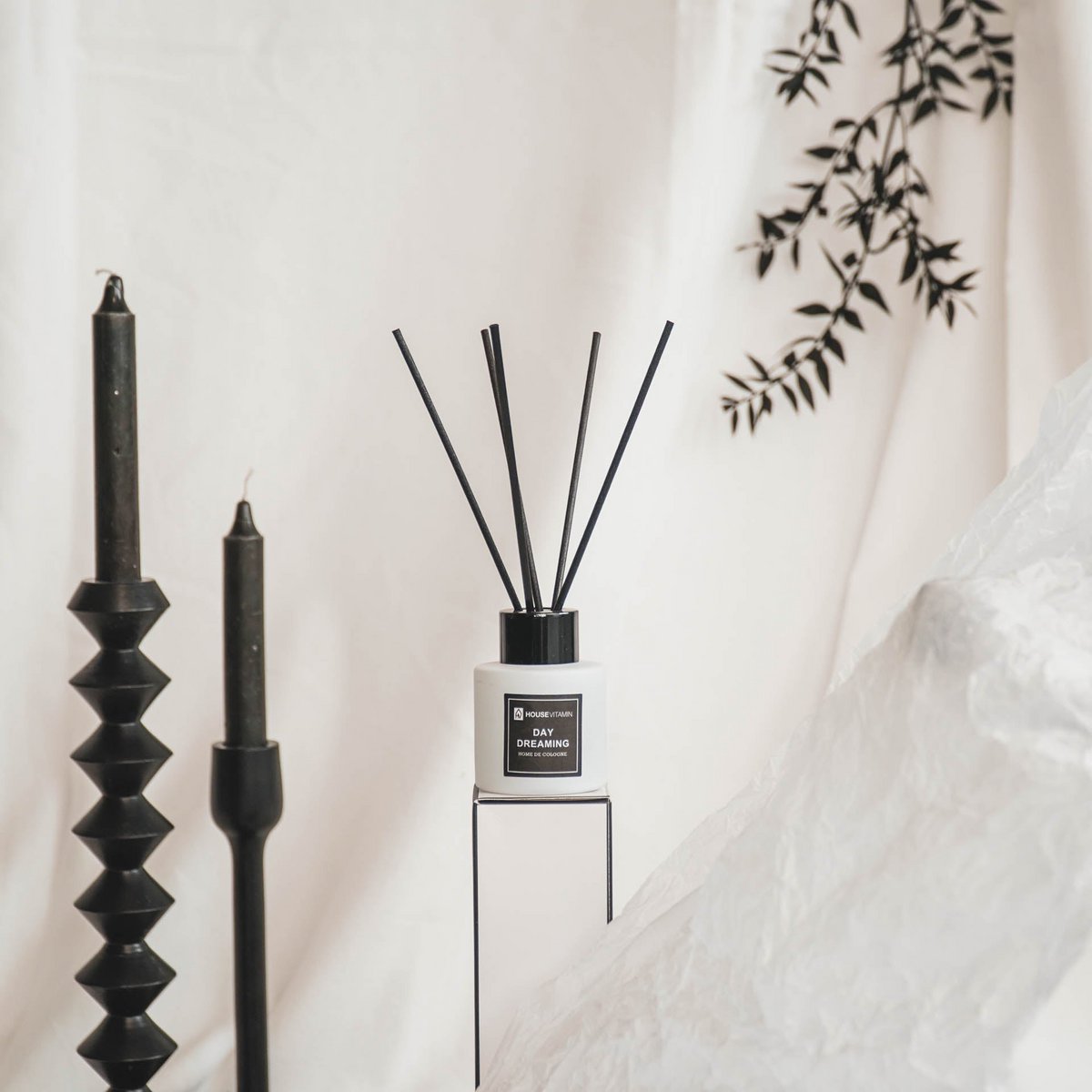 Reed Diffuser - Glass/Fiber - 50 ml - Day Dreaming - 6 x 20 cm