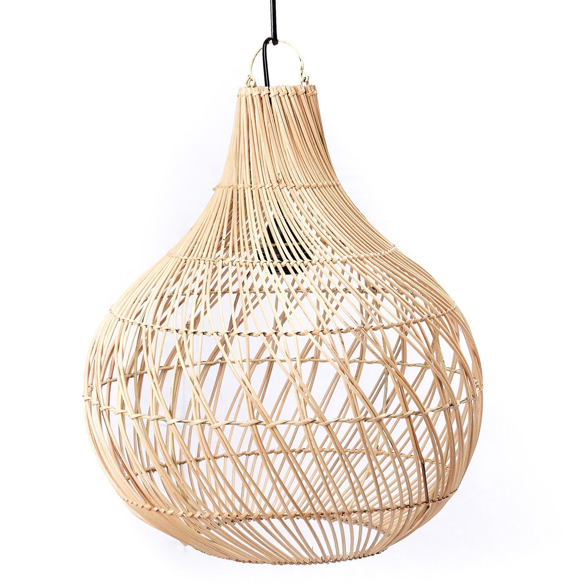 Rotanlamp Kenari Boho Hanglamp Met Warme Patronen Licht