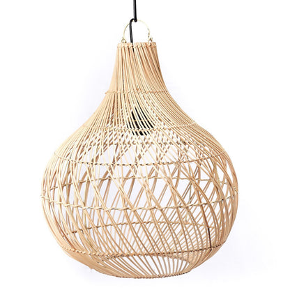 Rotanlamp Kenari Boho Hanglamp Met Warme Patronen Licht