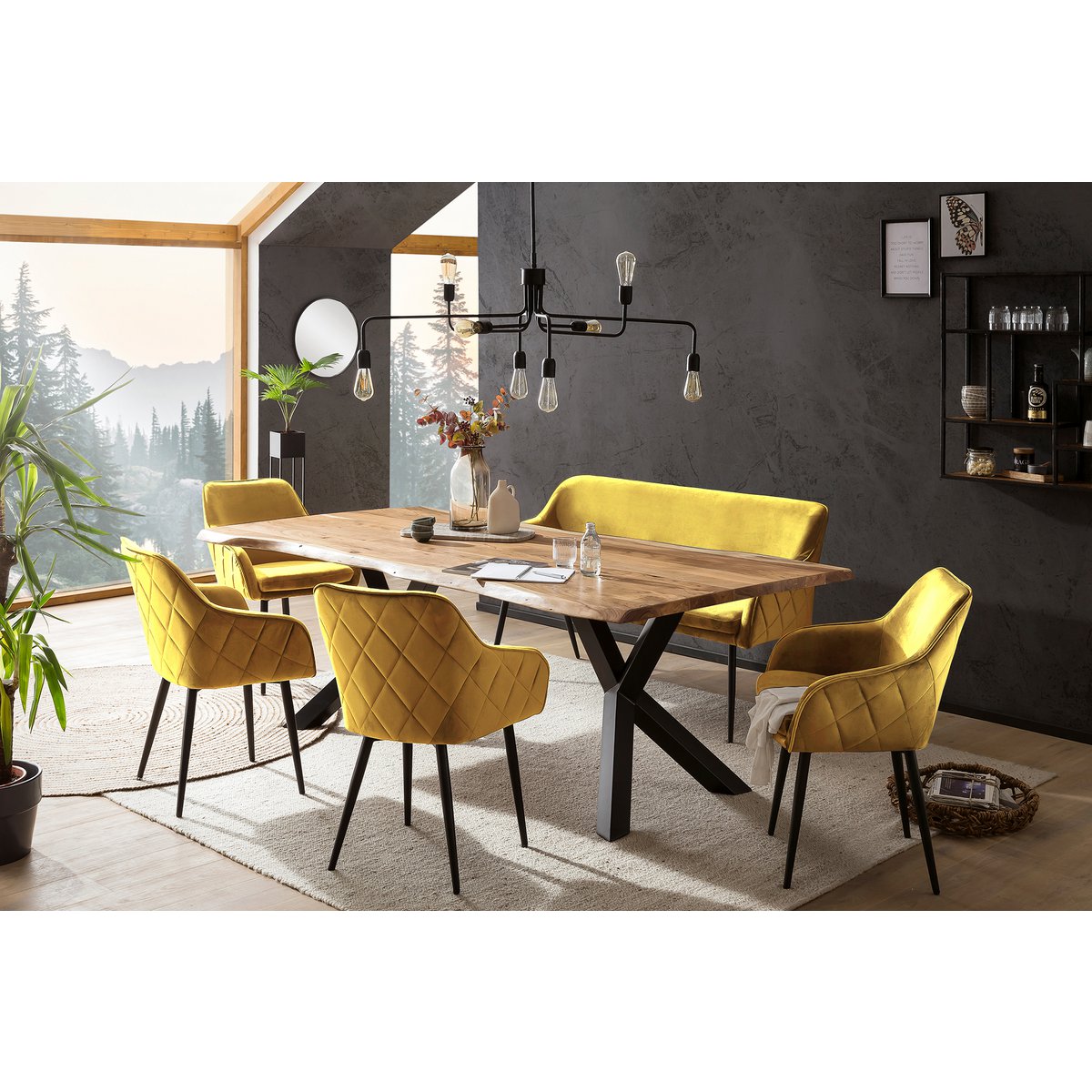6-piece Dining Set 220x110cm