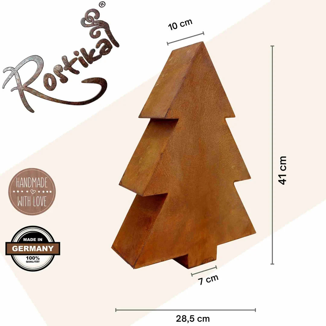 Kerstboom roest metaal 31 cm en 41 cm