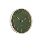 Wandklok 41 cm hout groen