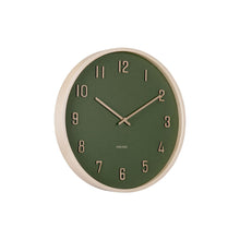 Wandklok 41 cm hout groen