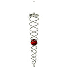 Windspinner 45 cm roestvrij staal rode kogel