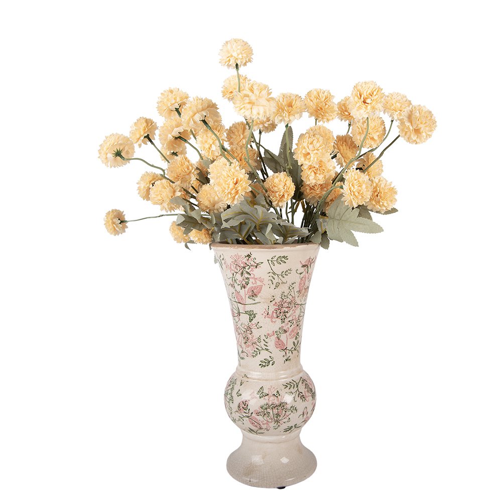 Vaas 15x32 cm keramiek beige