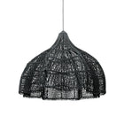 Hanglamp Rattan M zwart boho