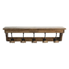 Wandkapstok 70x17x17 cm hout bruin