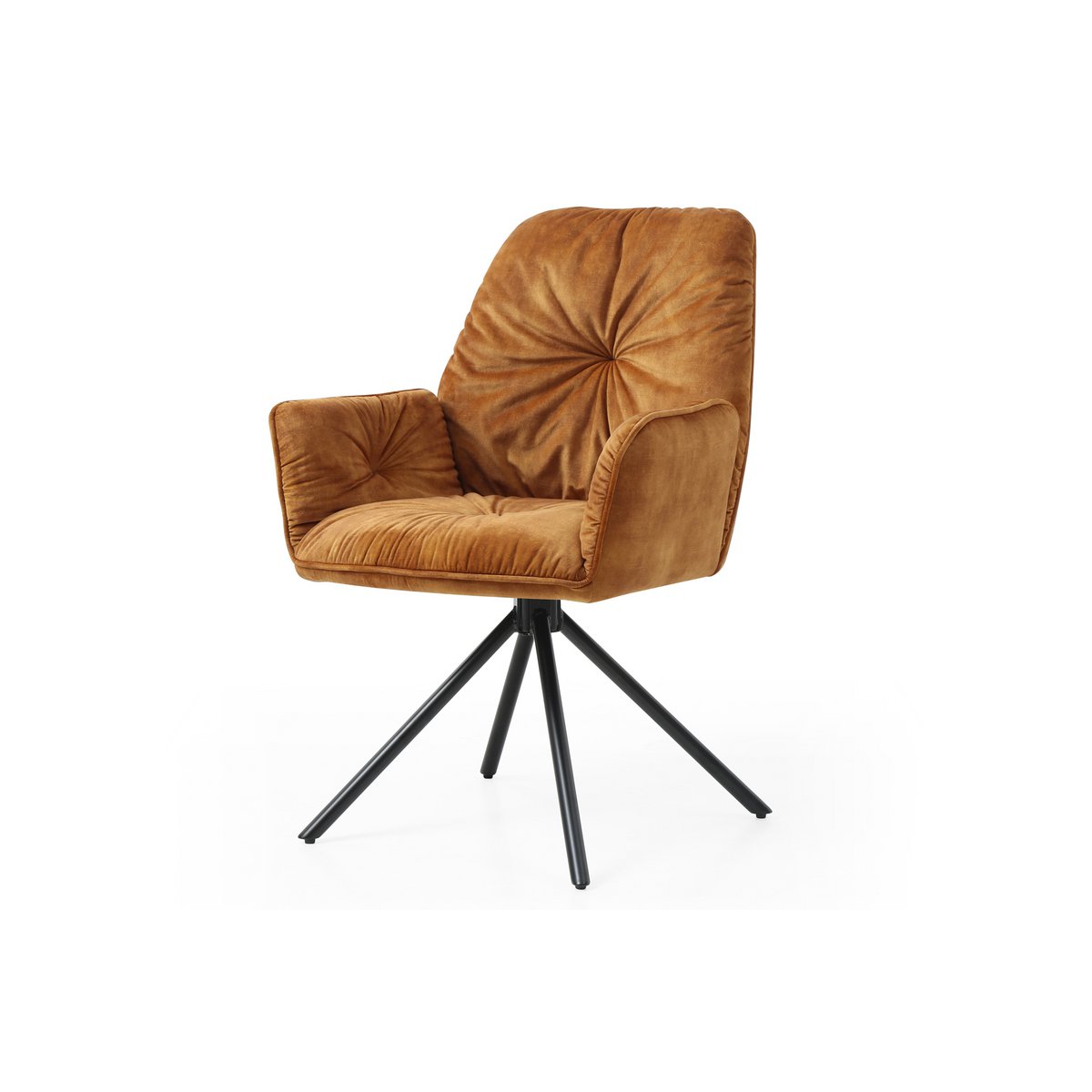 Fauteuil goud draaibaar fluweel