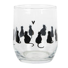 Waterglas 300 ml transparant glas kattenopdruk