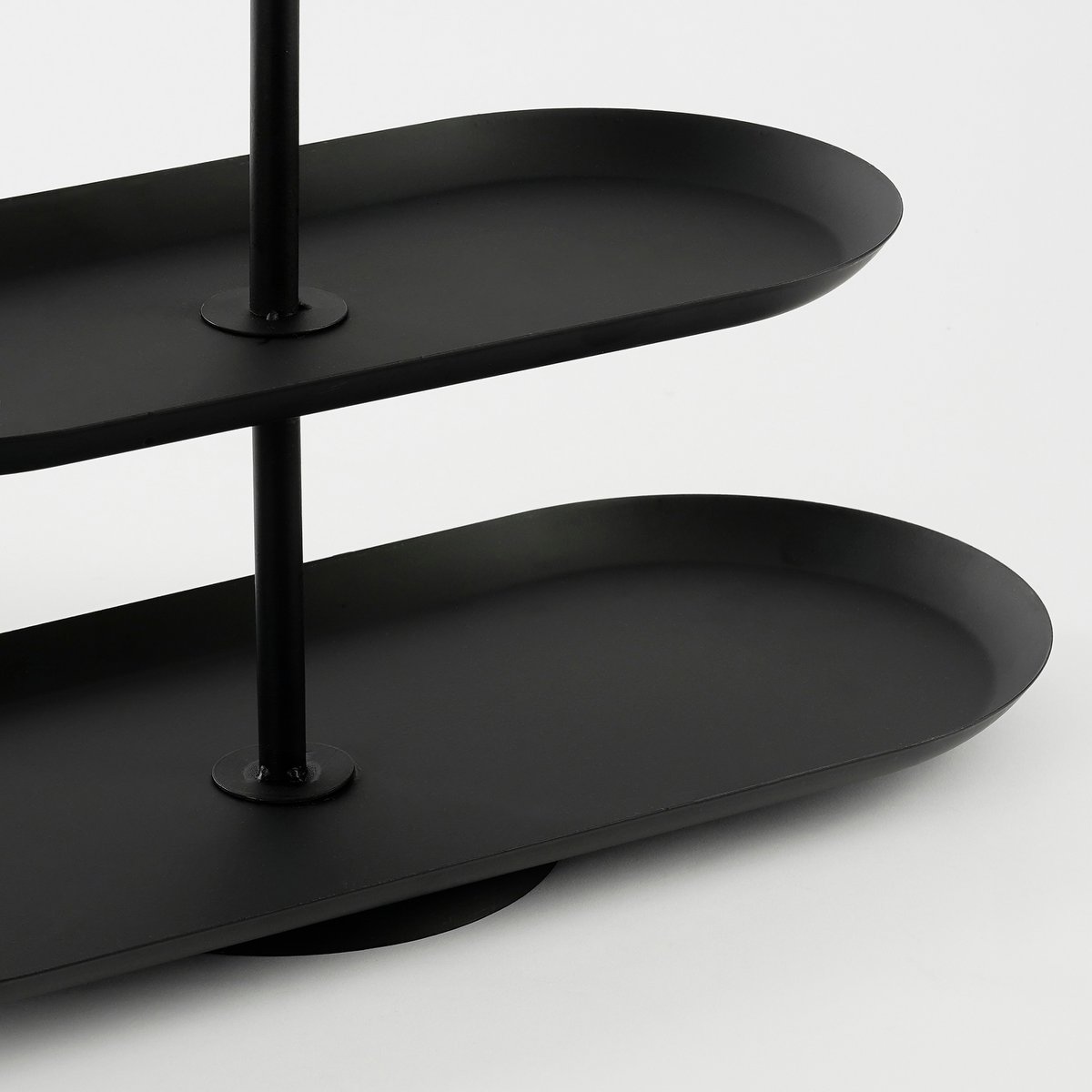 Etagere 3 laags metaal zwart 48x20x55 cm