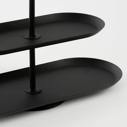 Etagere 3 laags metaal zwart 48x20x55 cm
