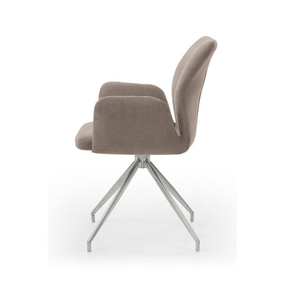 Fauteuil draaibaar 60x62x89 cm bruin pocketvering