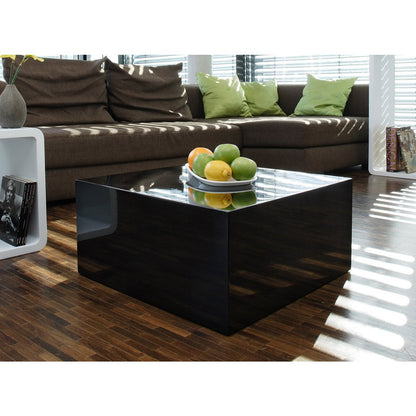 Salontafel 60x60x30 cm hoogglans zwart MDF