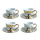 Dorée Savanne Coffee Cups and Saucers - set of 4