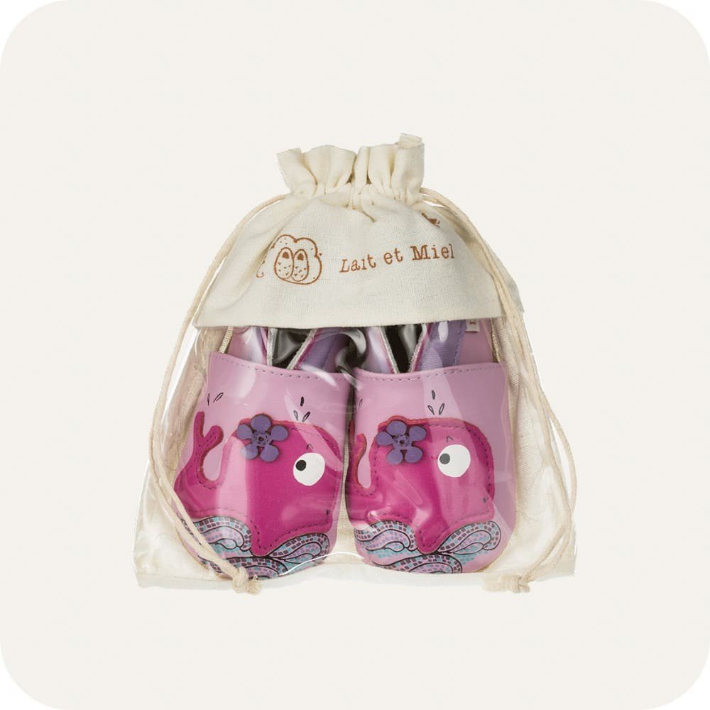 Babyslofjes zacht leer walvis