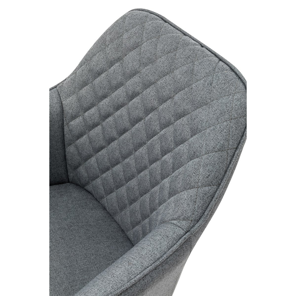 Fauteuil set van 2 grijs eikenhout textiel