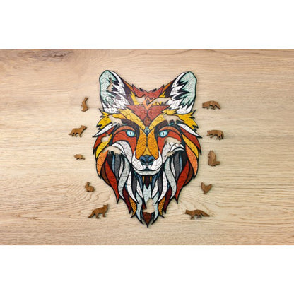 Houten legpuzzel vos 27,9x19,5x0,5 cm berkenmultiplex