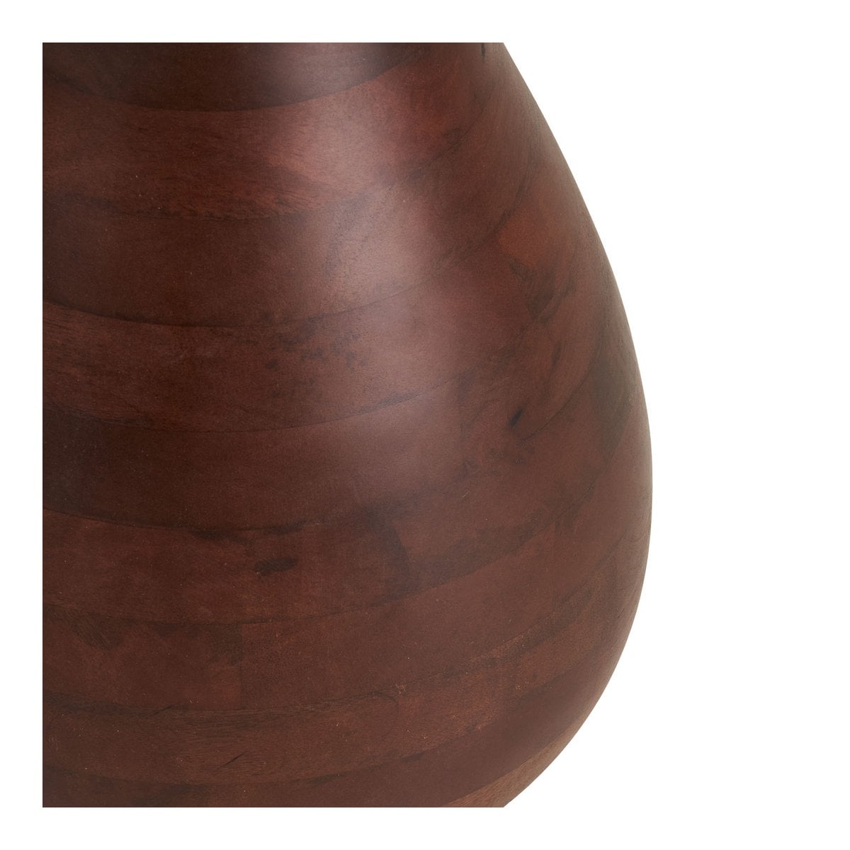 Bijzettafel mangohout marmer ø40x41 cm donkerbruin wit