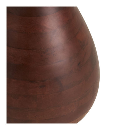Bijzettafel mangohout marmer ø40x41 cm donkerbruin wit