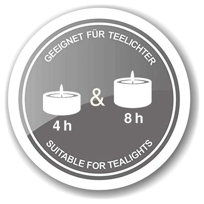 Theelichtkaars Cornelius 15 cm kunststof zwart