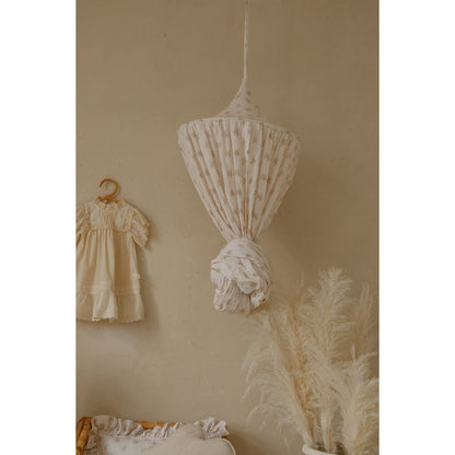 Mousseline Baldakijn Boho Flowers Voor Wieg En Kinderkamer