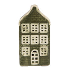 LED huisje 4x4x8 cm groen keramiek