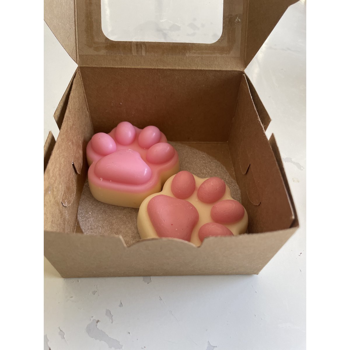 Wax melts kattenpoot 6,5x6,2x3 cm koolzaadwas